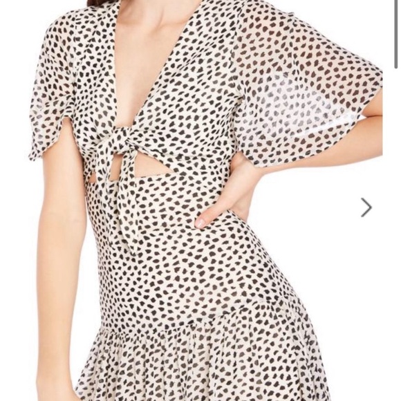 Lani the Label Hazel Tiered Polka Dot Maxi Dress Knotted Tie Vacation Beach - Picture 2 of 12